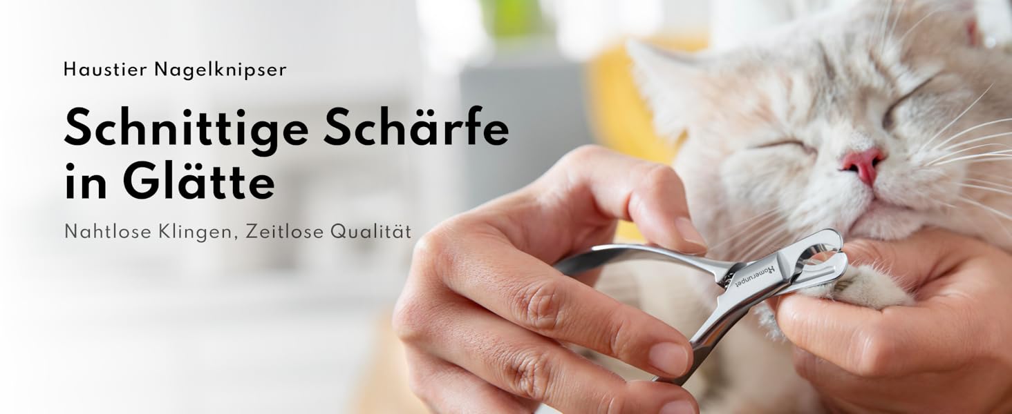 Ножиці для обрізання кігтів котів HomeRunPet з мартенситної сталі - професійні, безпечні, з антиковзними ручками