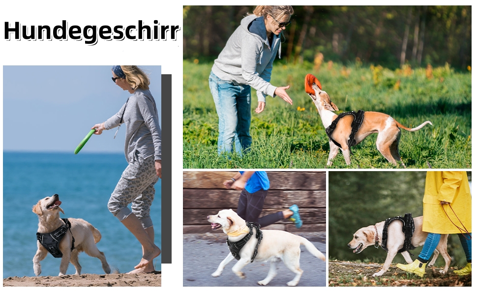 Нашийник для собак BaoCheng Anti Pull, протирвучий, малий/середній/великий, дихаюча сітка, зручне одягання/роздягання, 3 пряжки, безпечний, знімає напругу, світловідбиваючий (Хакі, S)