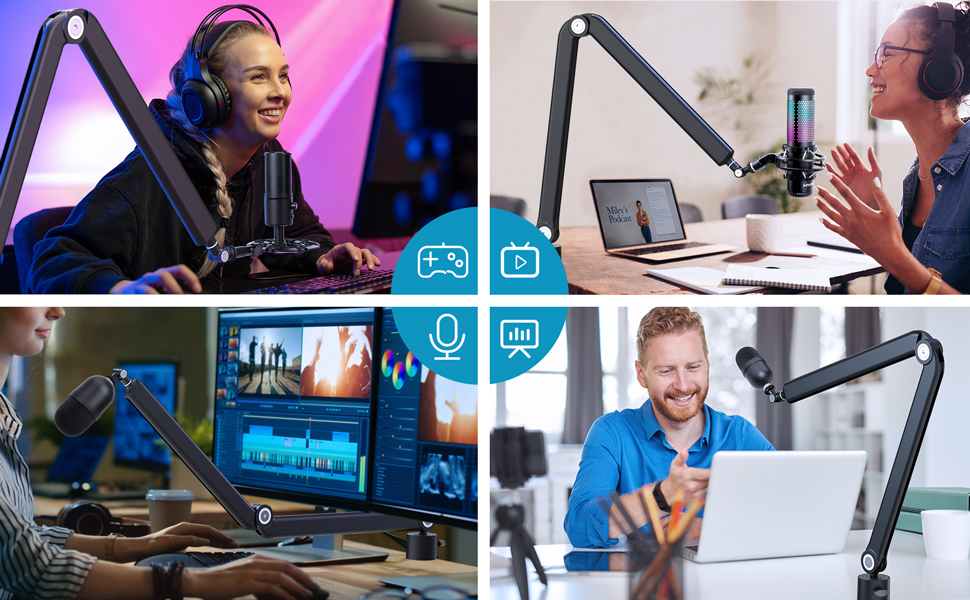 Кріплення для мікрофона YOUSHARES A-Universal (сумісний з Seiren Mini, V3 Mini/Chroma, Razer Seiren V2 X/Pro, Seiren X)