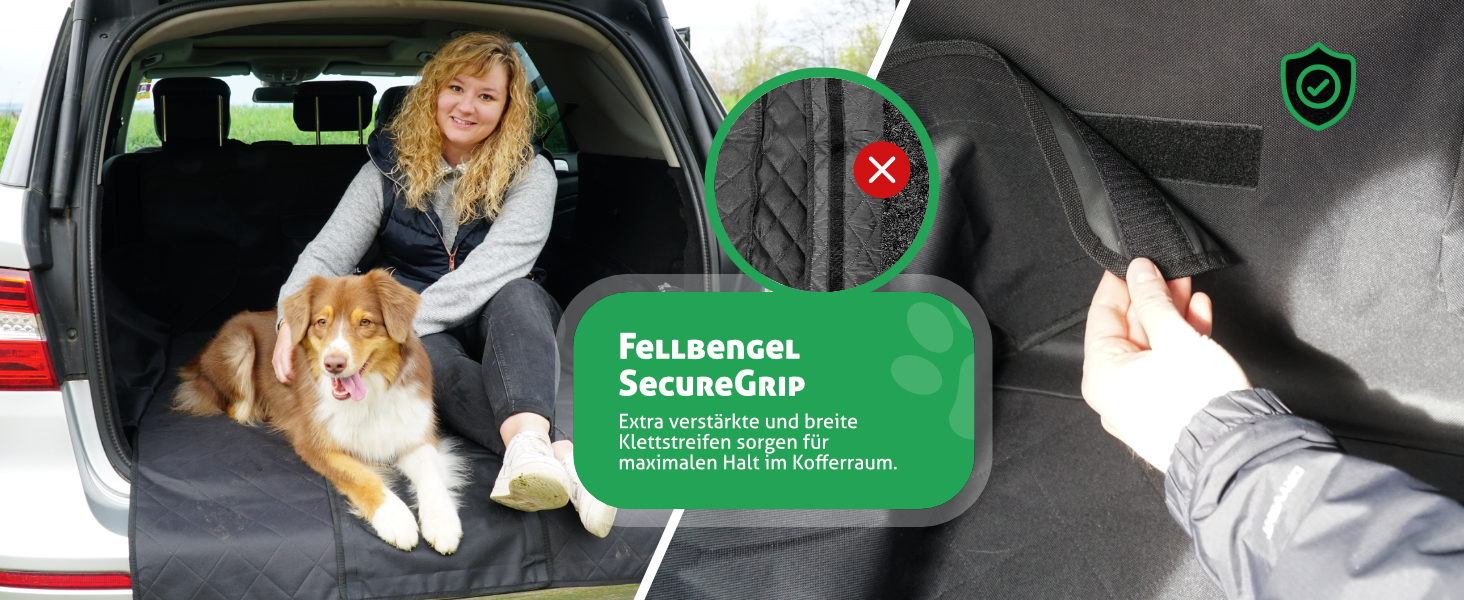 Захист для багажника авто для собак [надміцний клямка] - килимок для багажника, ковдра для собак, SUV, Kombi, Kleinwagen - захист від вологи та бруду - безпечна перевозка собак, стандартний чорний колір