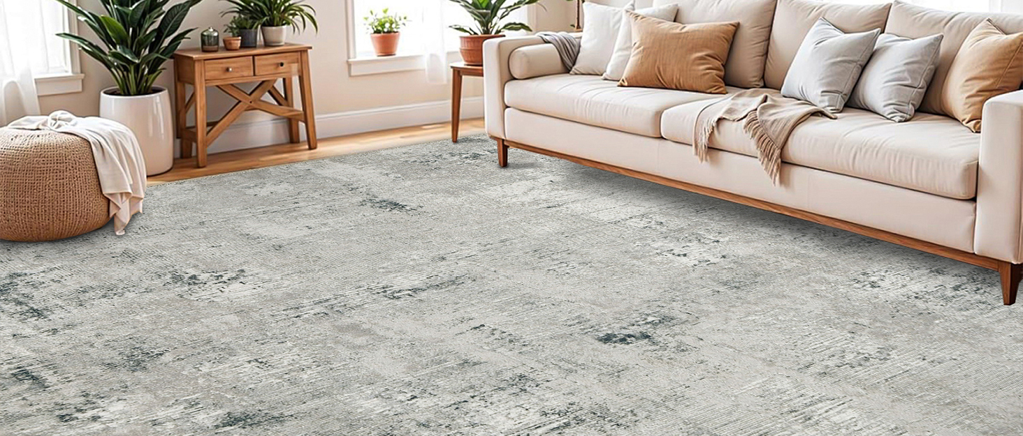 Килим для вітальні 160x230 см, блакитний, вінтажний, з коротким ворсом, абстрактний дизайн, легко миється, антиковзаючі килими для спальні