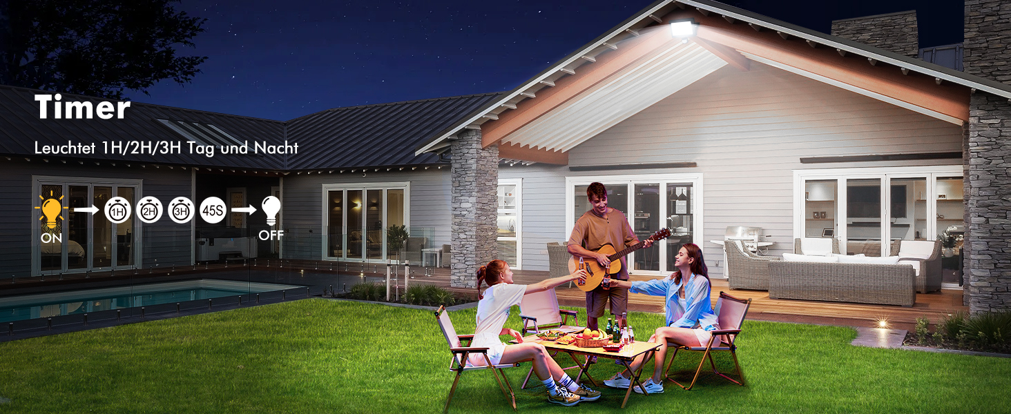 CLY 60W LED Floodlight with Motion Sensor, Remote Control, 5640LM, 6500K Cool White, IP66 Waterproof Outdoor Floodlight with Sensor, 4 Modes, 10 Brightness Levels, Spotlight for Garage, Garden, Yard