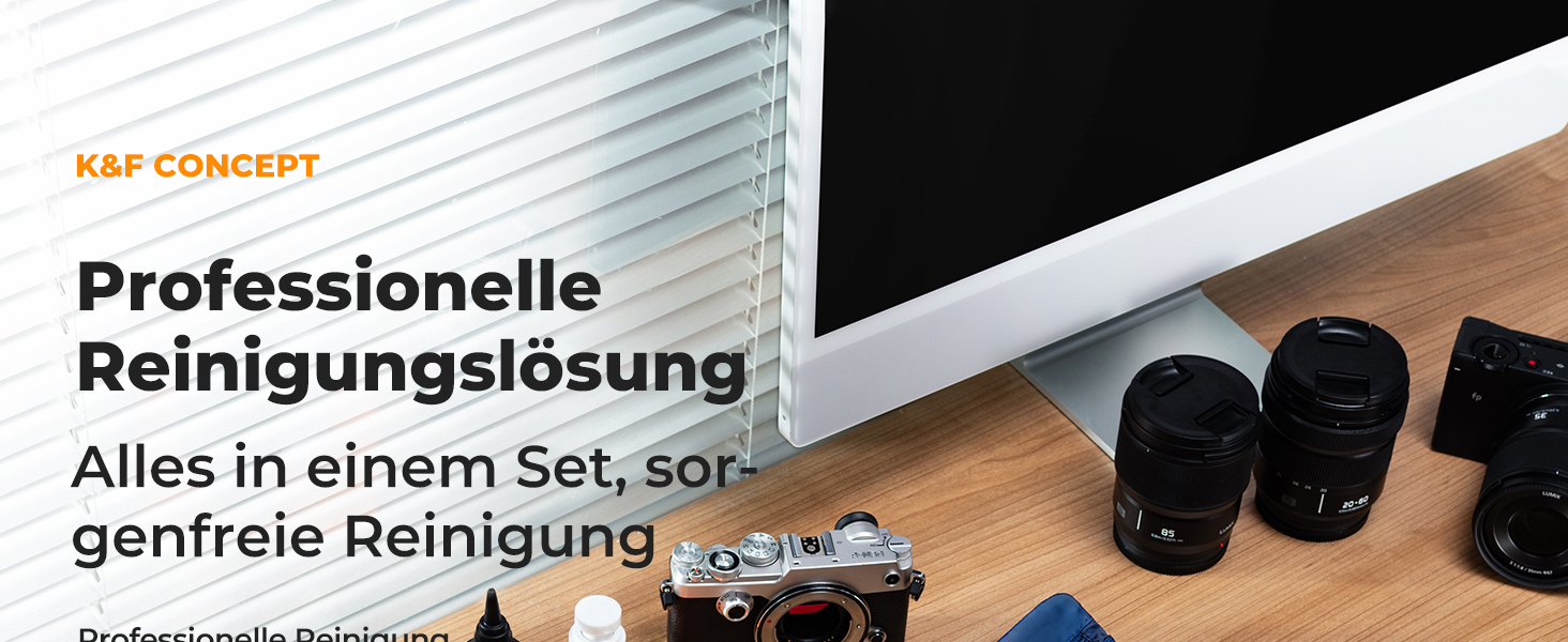 Набір для чищення камер та оптики K&F Concept 23-в-1: DSLR, об'єктиви, фільтри, мобільні телефони