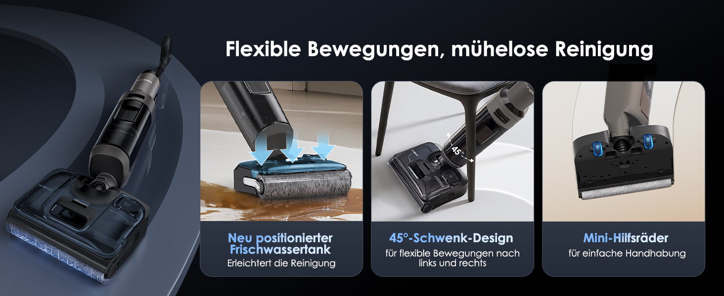 Вертикальний миючий пилосос Tineco Floor One S6 Stretch з функцією самоочищення