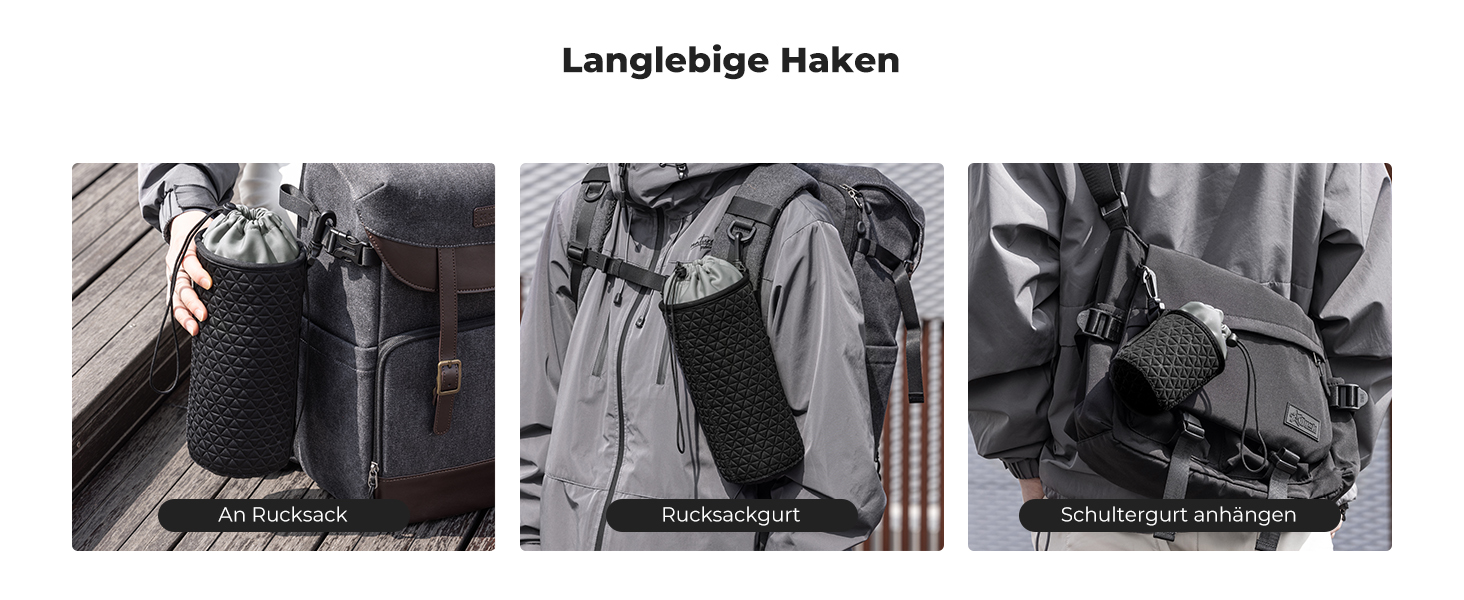 Чохол для об'єктива K&F Concept: 4 розміри, для Canon, Nikon, Sony, Fuji, Sigma, з шнурком