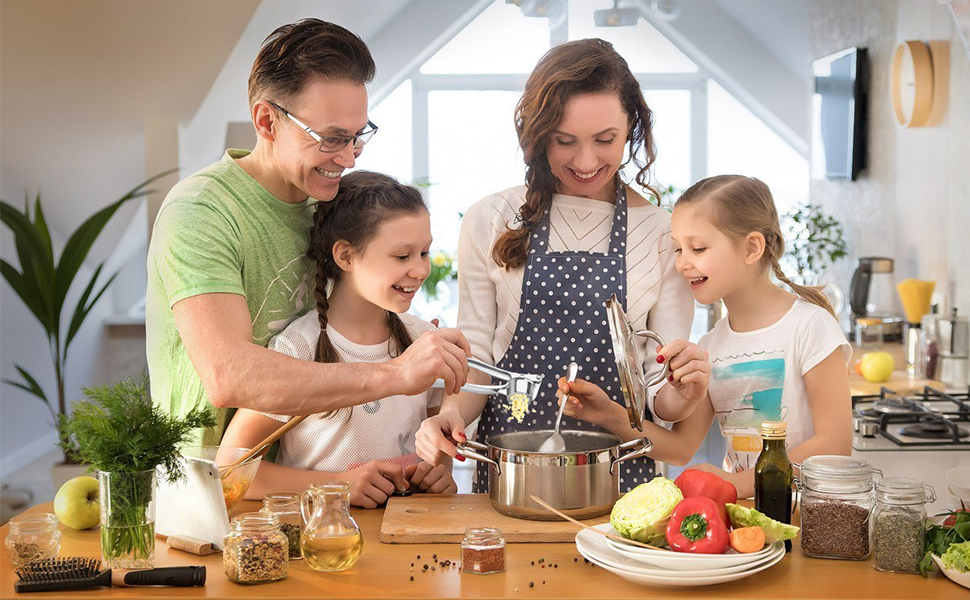 Пресс для часнику, подрібнювач часнику з нержавіючої сталі, придатний для миття в посудомийній машині, зручна ручка