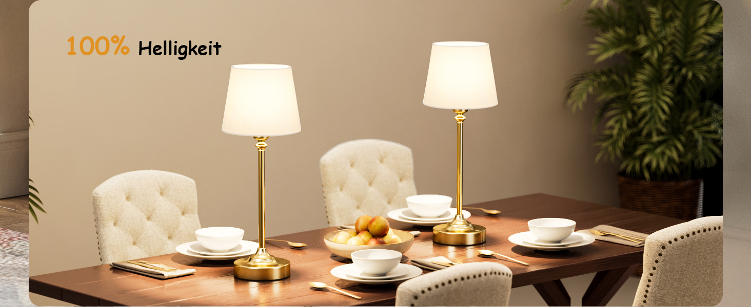 LED настільна лампа бездротова з торшером з льону, сенсорне керування, регулювання яскравості, USB-C, для спальні, вітальні, мідна, 40 см