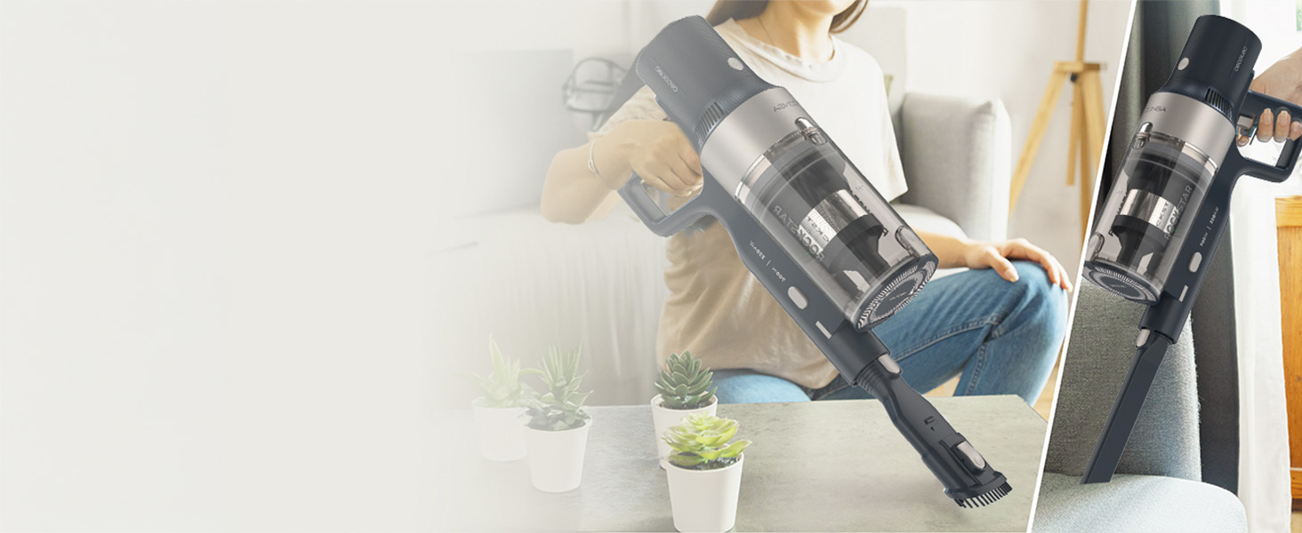 Бездротовий пилосос Cecotec Conga Rockstar 5500 Hurricane Station Flex Max з самостійною станцією очищення, 220AW, 700W, 90 хв роботи, антизаплутана щітка, гнучкий шланг, циклонна технологія