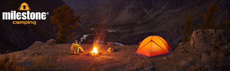 Легкий спальний мішок Milestone Camping для кемпінгу, подорожей та фестивалів, сіро-помаранчевий