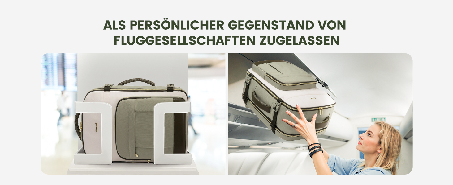 LOVEVOOK Рюкзак ручної поклажі, 40L, для ноутбука 17