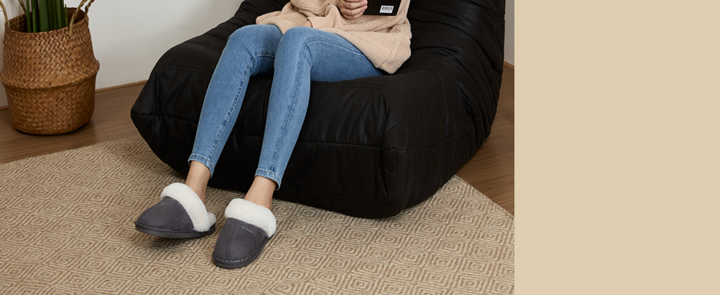 Домашні тапочки жіночі та чоловічі зимові теплі з синтетичного хутра, ламіно, штучного хутра, плюшу, пуху, м'які, нековзні, пантолетти для дому та вулиці, 38.5/40 EU, світло-коричневі