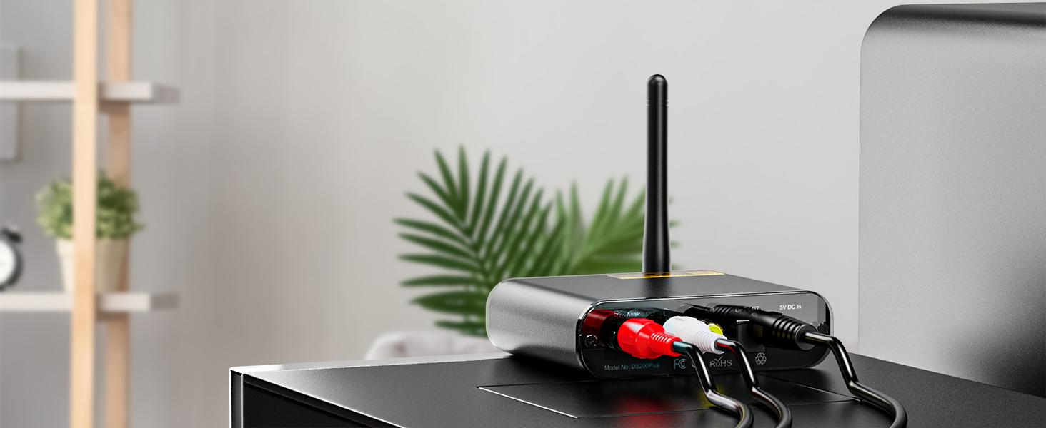 Bluetooth аудіоприймач YMOO з LDAC, ESS DAC-чіпом: оптичний та RCA вихід для стереосистеми