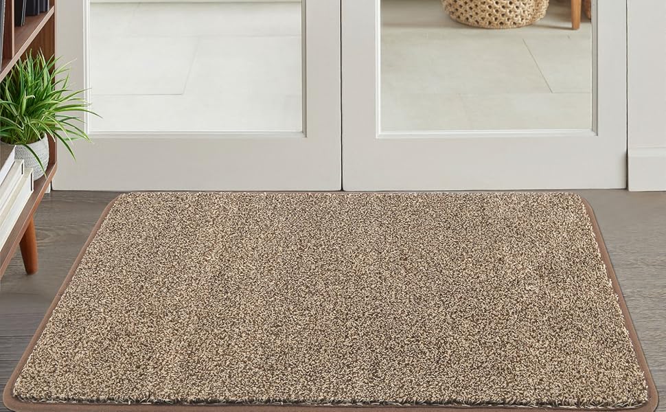 Придверний килимок Pauwer протиковзкий та зносостійкий, мийний килим для входу, тераси, саду та коридору, 80x120 см, коричневий