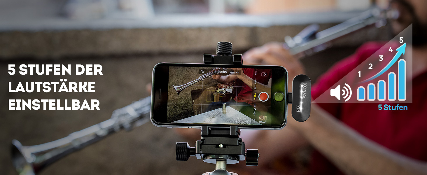 Бездротовий мікрофон-петличка SYNCO P2ST для iPhone 15/16/17 та Android (USB-C, HiFi, з чохлом для зарядки)