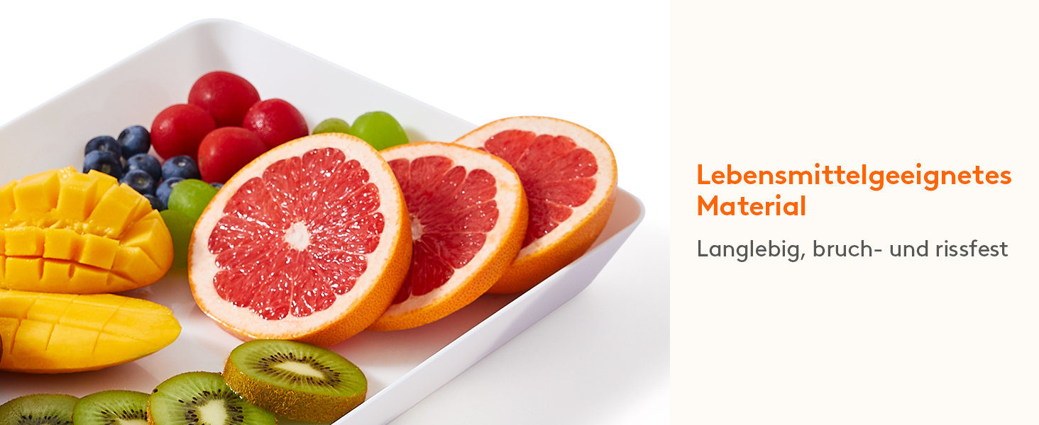 Сервірувальне блюдо Lifewit з пластику, 36,7 x 2 см, велике, набір, BPA-free, багаторазове, для буфетів, свят, пікніків, сніданків та закусок, білий (3)