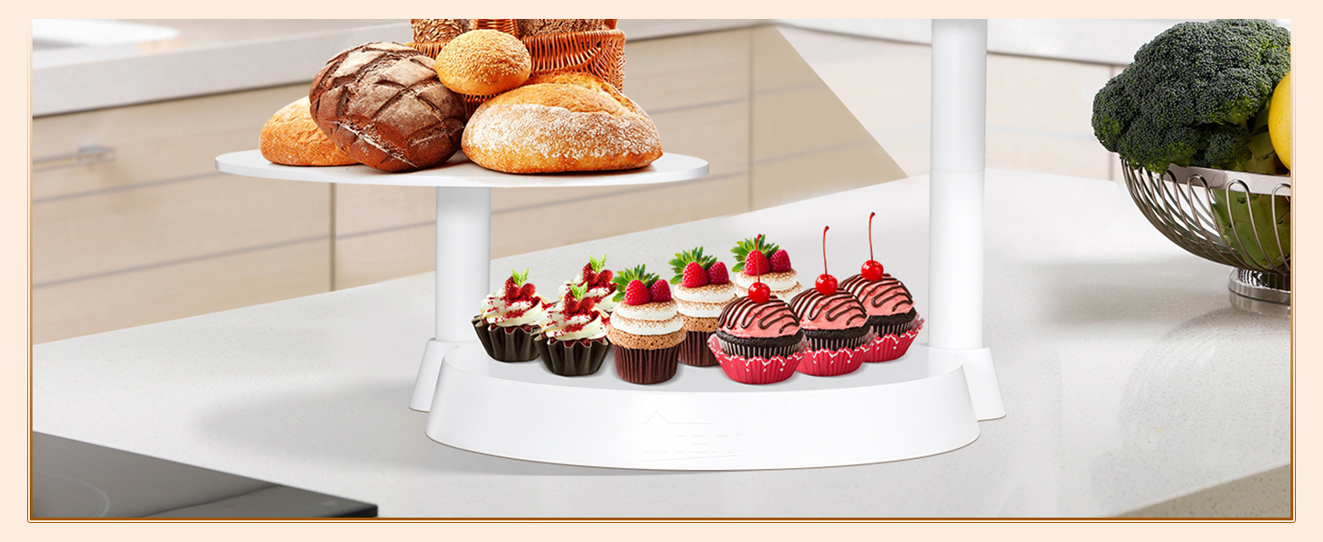 Обертова підставка для тортів Uten - поворотний стіл для випічки, декорування тортів, з пластику