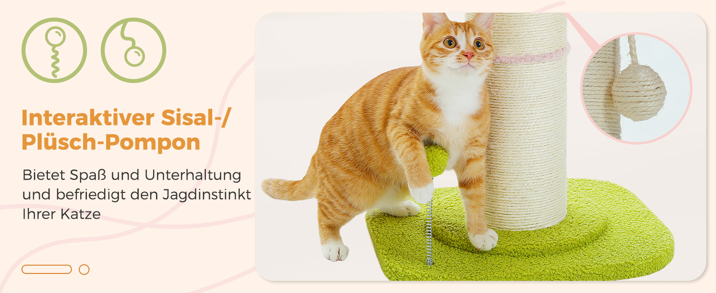 Котячий будиночок PAWZ Road: високий когтетоп з м'яким ліжком та іграшками, бежевий