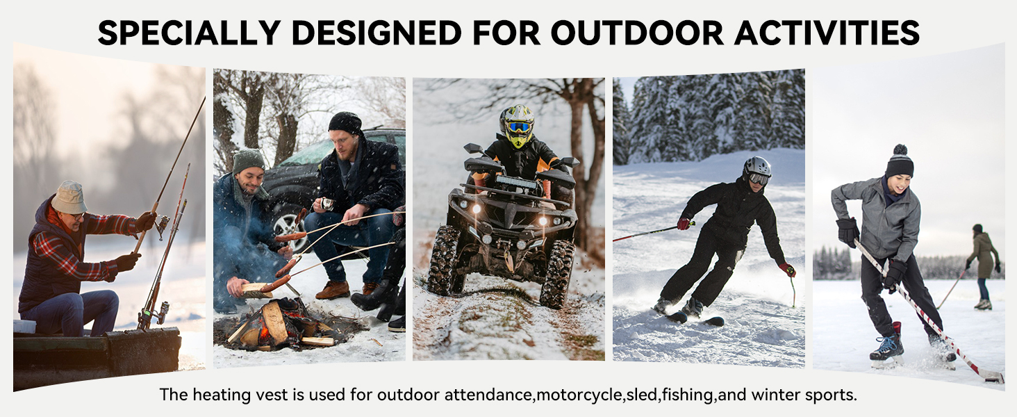 Електрична гріюча жилетка для чоловіків та жінок з Power Bank, 8 зон нагріву, 3 температурні режими, чорний, XXL