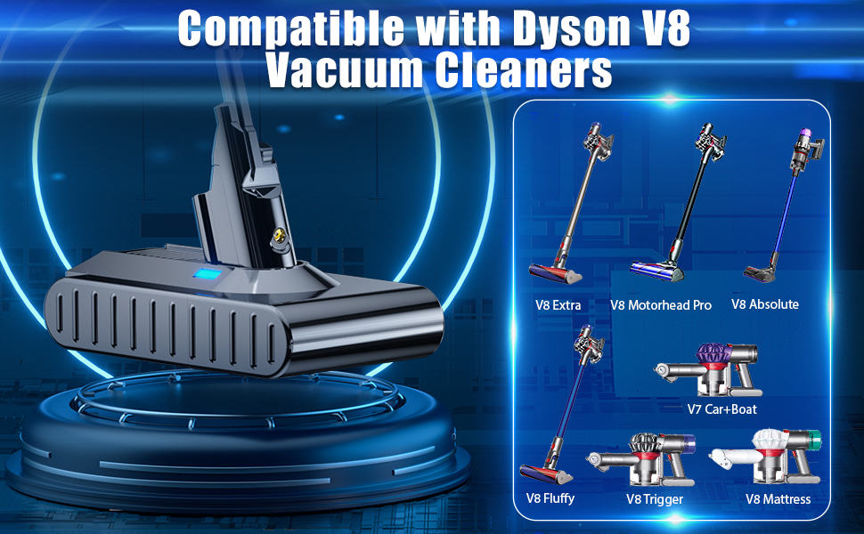 Замінний акумулятор BATTOOL V10 6000mAh для пилососів Dyson V10/SV12 (з фільтром та щіткою)
