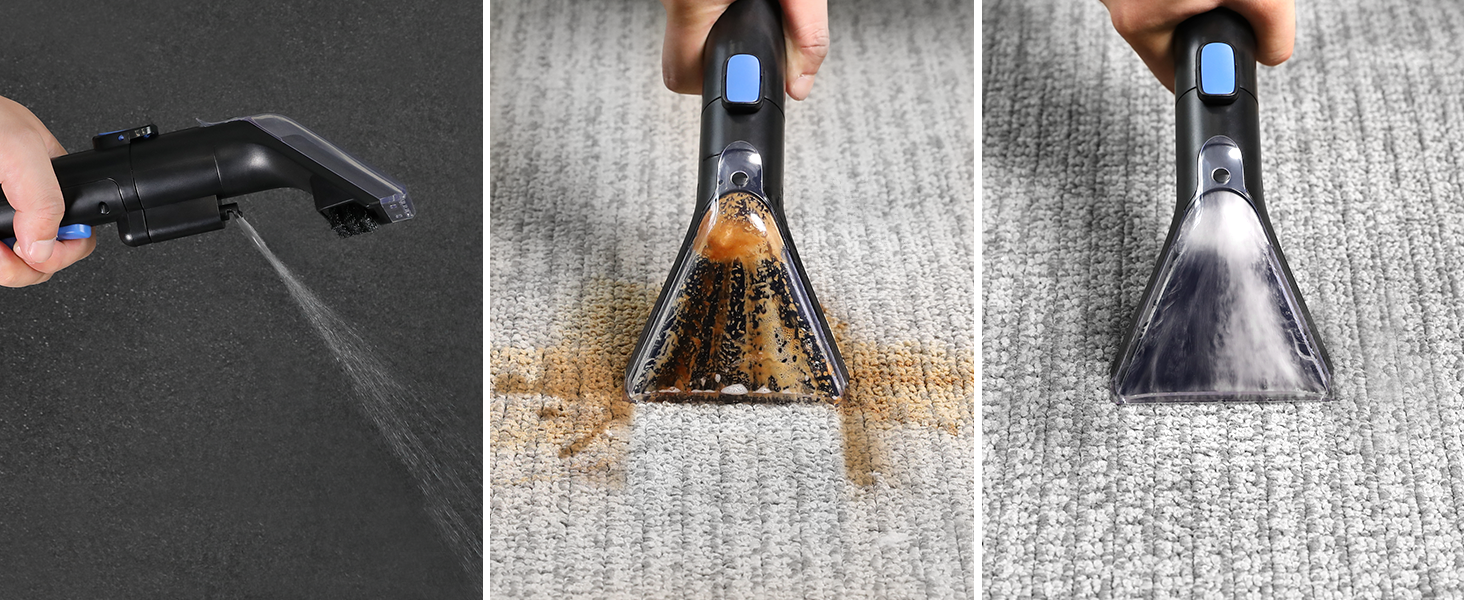 Пристрій для чищення м'яких меблів Slevoo 450W: мокрий/сухий пилосос з миючим засобом для килимів, диванів, меблів та авто