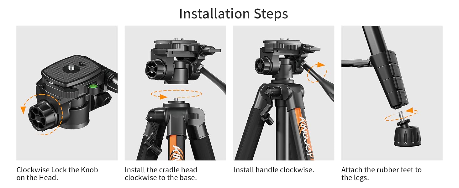 Штатив для камери та смартфона KINGJOY 185см, алюміній, Bluetooth пульт, вантажопідйомність 5кг