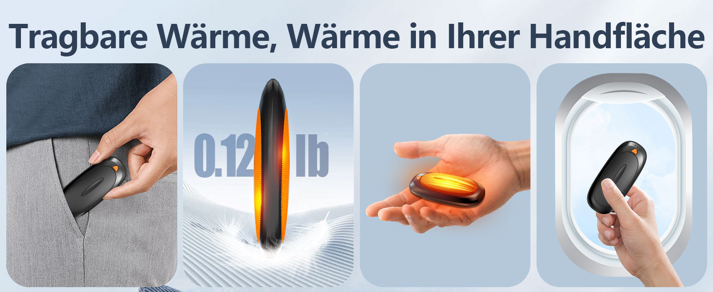 Електричні грілки для рук 2 шт. 4000mAh з зарядним кейсом 10000mAh, 3 режими нагріву, USB-C, для катання на лижах, кемпінгу, подарунок, рожевий