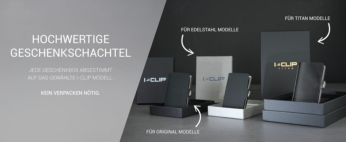 Міні-гаманець I-CLIP з кліпсою для грошей - Slim гаманець з натуральної шкіри - чорний, з карбоновим дизайном