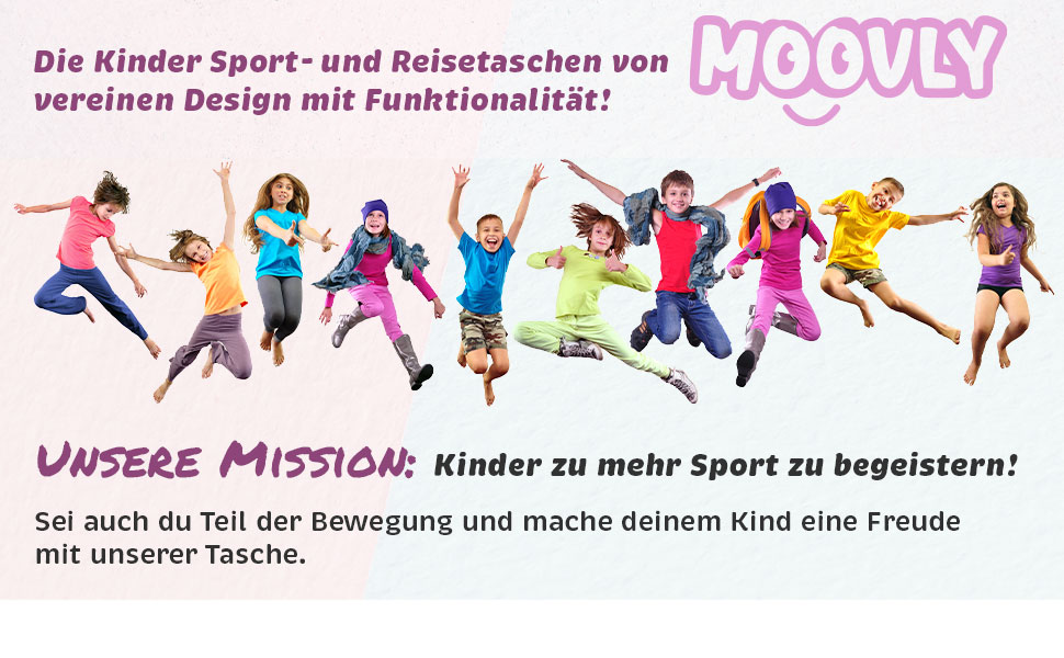 Дитяча спортивна сумка moovly 25 л для дівчат, середній розмір, з відділенням для взуття та вологих речей, м'який регульований ремінь, для спорту, плавання, подорожей