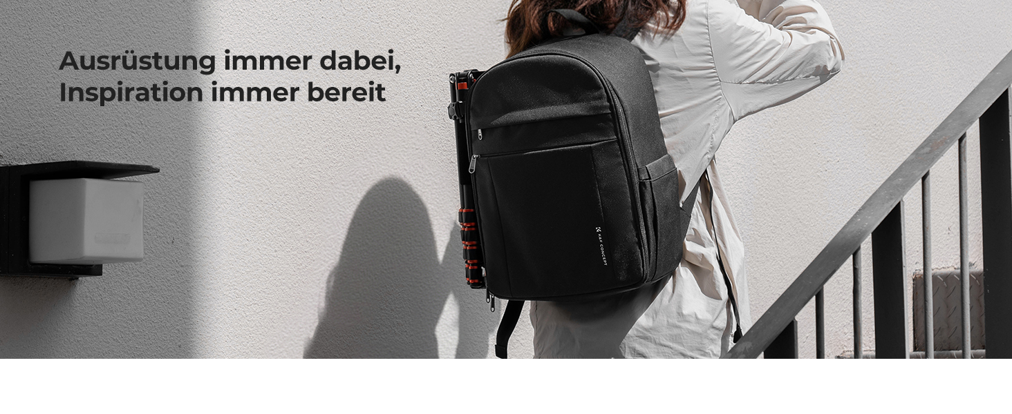 Рюкзак для фотокамери K&F Concept: компактний, легкий, з дощеміцким покриттям, для DSLR/SLR, з відділенням для штатива