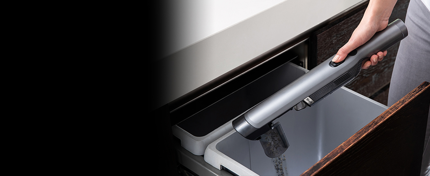 Shark WandVac 2.0 Бездротовий міні-пилосос, сірий, WV270EU - потужний, легкий, з насадкою для щілин та універсальною насадкою, час роботи 8 хвилин