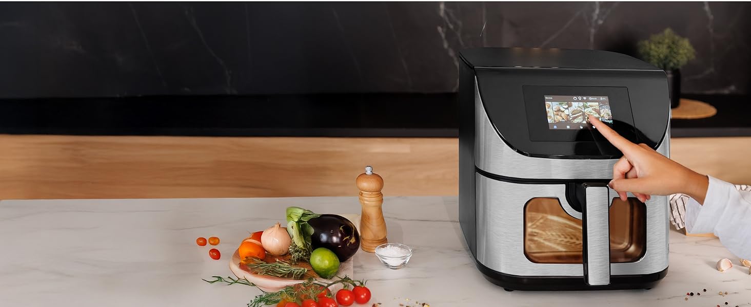 Фритюрниця Ufesa Phantom AF5000 з гарячим повітрям, 5л, Wi-Fi, LED-дисплей, 1500W, Amazon Exclusive