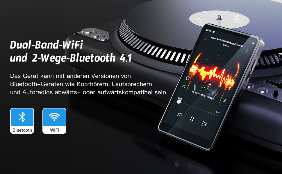MP3 плеєр 160GB з Bluetooth та WiFi, 5