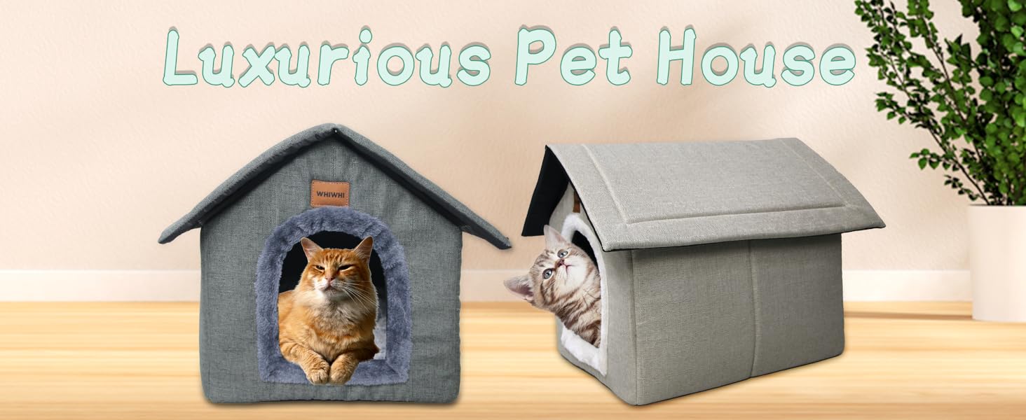 Будка для собак та котів з м'яким знімним подушкою, 40x35x40 см, темно-сірий