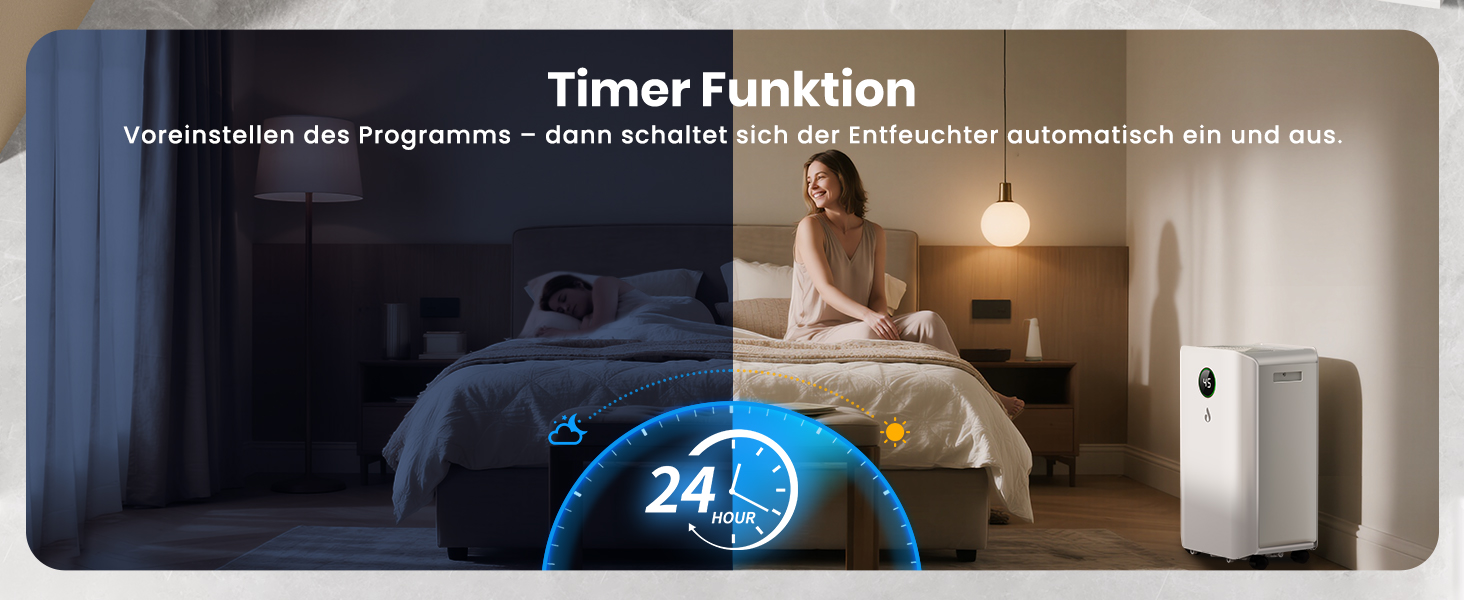 Електричний осушувач повітря 20л/день з цифровим дисплеєм, таймером та підключенням до каналізації. Для квартири, підвалу, вітальні.