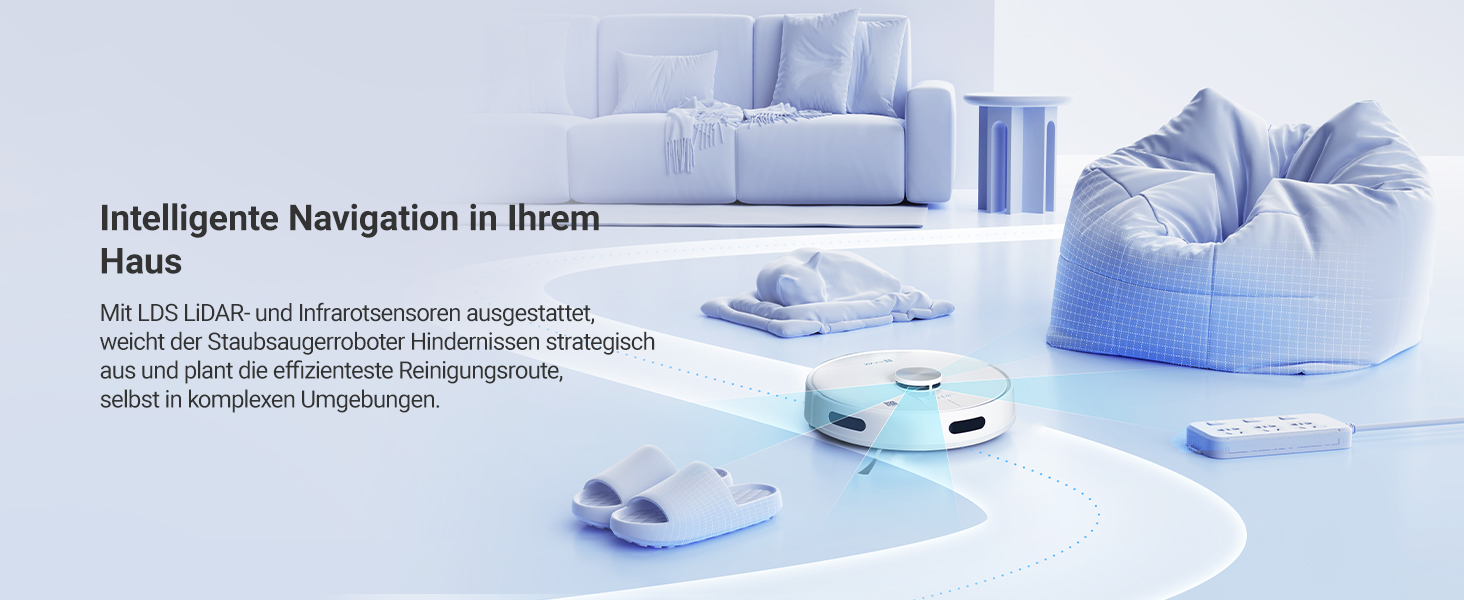 EZVIZ RE4C Plus: Робот-пилосос 3-в-1 з автоматичним очищенням, WiFi, LiDAR, 4000 Pa, керування через APP/Alexa/Google