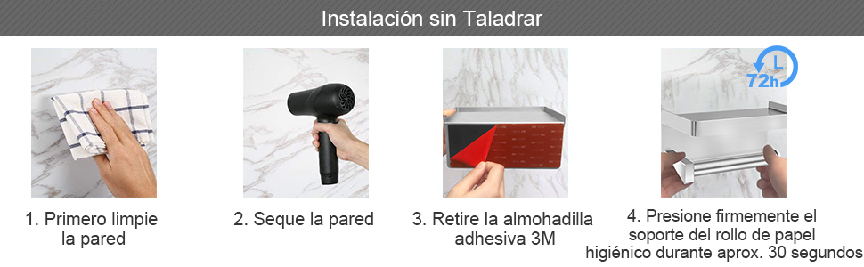 Тримач туалетного паперу з щіткою для унітазу з нержавіючої сталі 304, настінний, срібляний