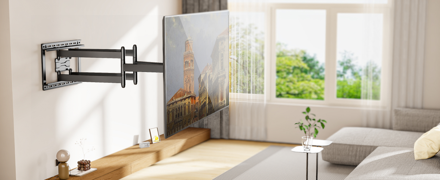 Кріплення для телевізора monTEK 1080mm для 43-90 дюймів (Flat/Curved), до 60 кг, поворотне та нахильне, VESA 800x400 mm