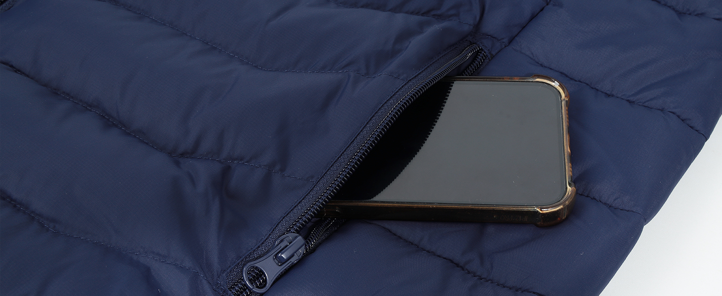 Обогревна жилетка для чоловіків: тепла зимова жилетка з акумулятором 5V 10000 mAh, 3 режими температури, придатна для прання, для активного відпочинку (XL, Синій)