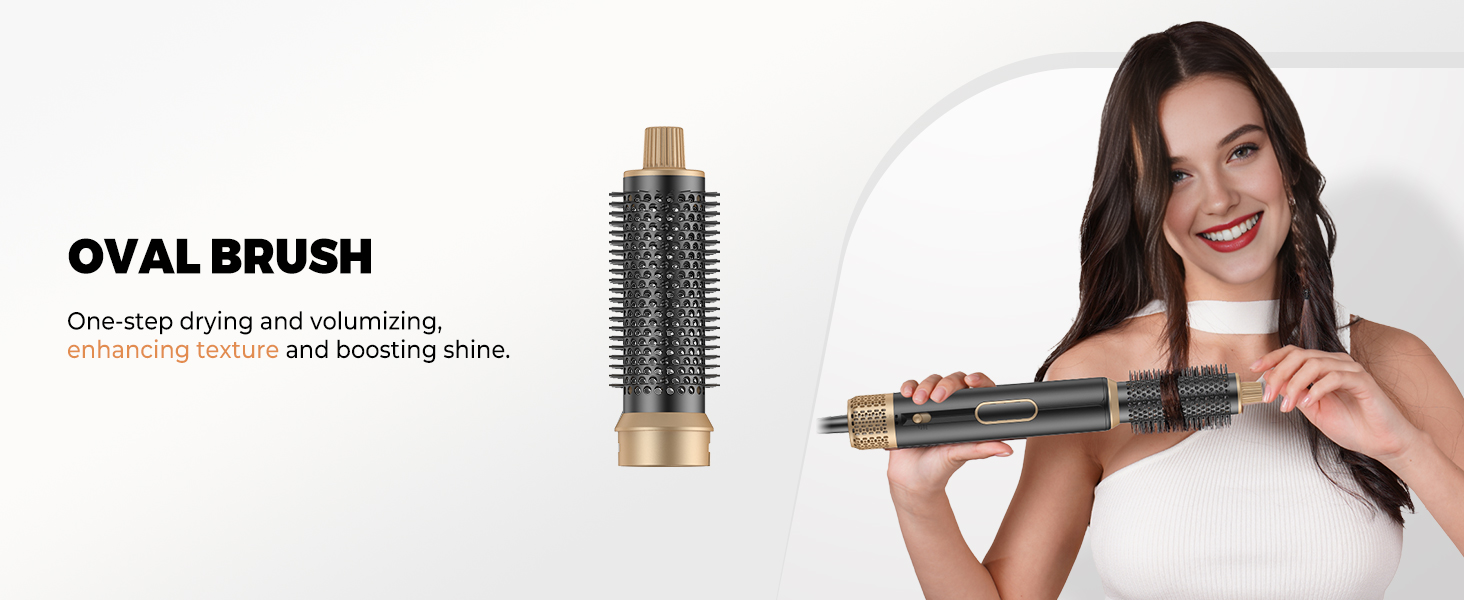 5-в-1 Станція для укладки волосся 1000W: фен-щітка, плойка, випрямляч, LCD-дисплей, 3 температурні режими, чорний