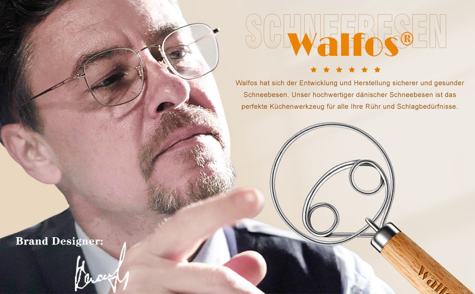 Набір міксерів Walfos (2 шт.) - 13см + 18см, нержавіюча сталь, для збивання яєць, приготування, кулінарії