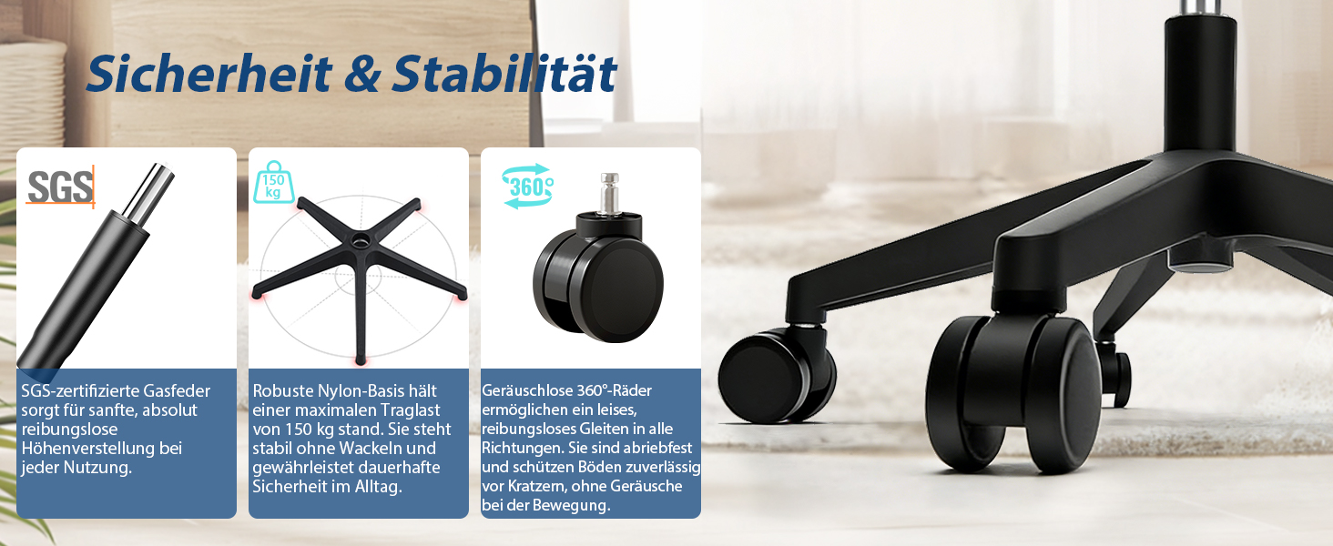 Ергономічне офісне крісло з регульованою спинкою та підголівником, до 150 кг, чорне X-Large