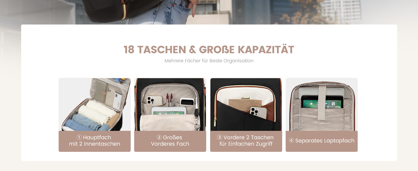 Рюкзак ручної поклажі OVEVOOK для подорожей, 40 л, водонепроникний, з відділенням для ноутбука 17