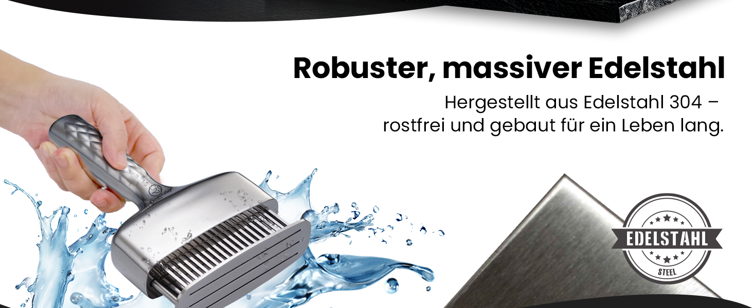 Професійний відбиваючий молоток для м'яса з гострими лезами з нержавіючої сталі, тендеризатор для стейків, яловичини, курки та свинини, придатний для посудомийки