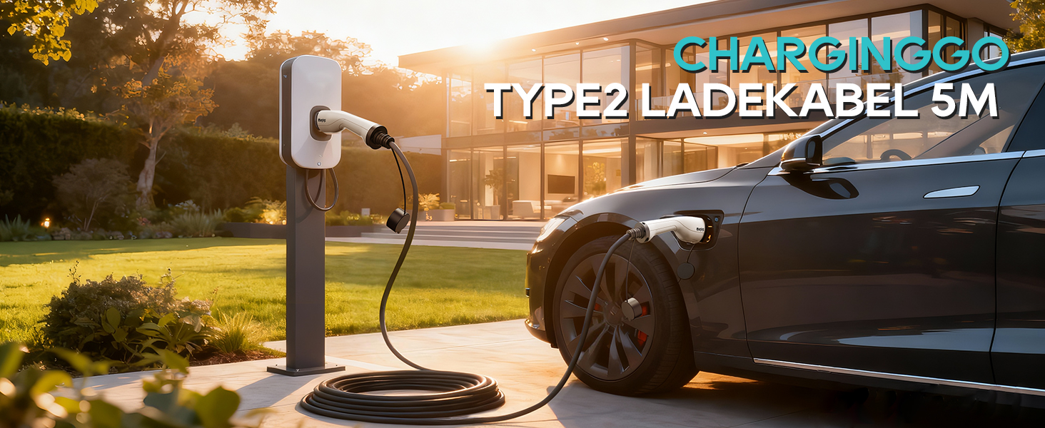 Портативний зарядний пристрій для електромобіля Type 2 (Schuko) 3.68kW, 6-16A, LCD, 5м, IP65, 16A, 22kW, CCS2, IEC 62196-2