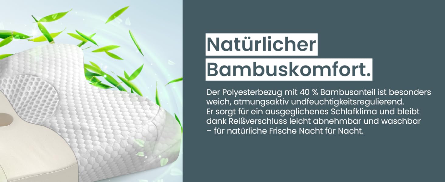 Ортопедична подушка для шиї при болях у шиї з високоякісної піни з пам'яті - Ергономічна подушка для шиї - Подушка для тих, хто спить на боці, на спині та на животі - знімний чохол, придатний для прання при 40°C (61 x 40 x 12, білий)