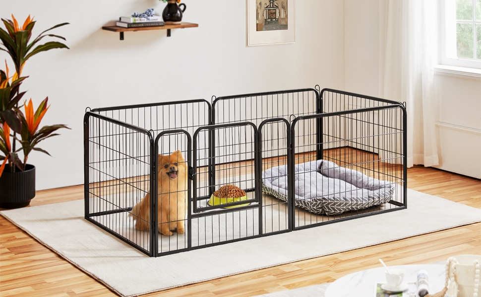 Клітка для собак Yaheetech з 8 секціями, 80x80 см, для дому та саду