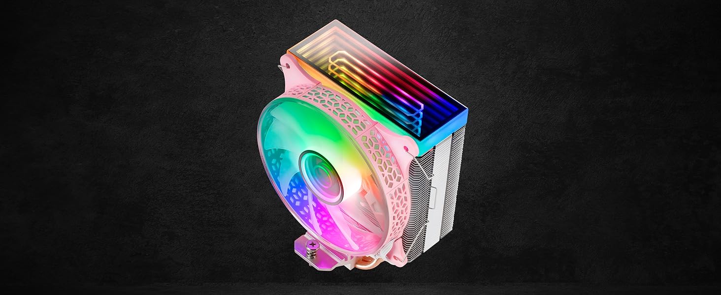 Система водяного охолодження CPU Mars Gaming MCPU-VR, 180W TDP, ARGB, 4 теплові трубки, тихий вентилятор 120 мм