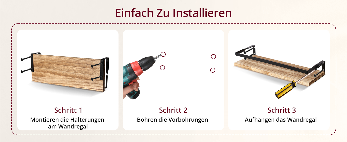 Настінна полиця з дерева, 2 шт. у наборі, рустикальний стиль, з тримачем для рушників, світло-коричневого кольору, для спальні, вітальні, ванної кімнати, кухні, офісу
