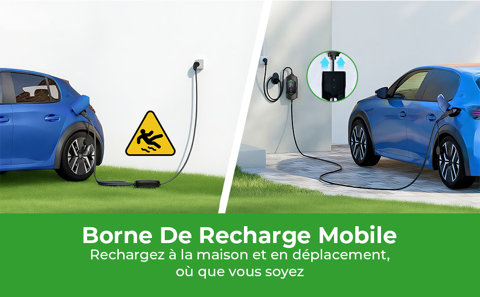 Зарядний пристрій для електромобілів 16A (3.7кВт) E-Drive Solution, 6м, Type 2, LCD, з тримачем, сумісний з Green Up/Skudo