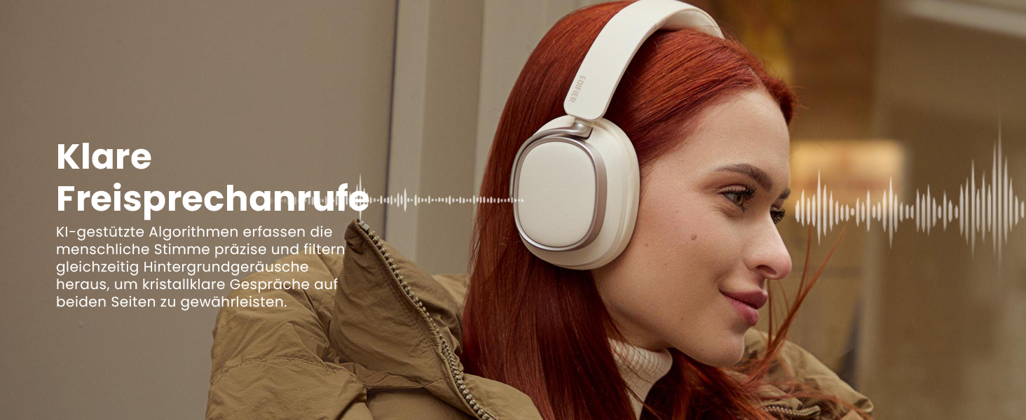 Навушники бездротові Edifier ES850NB з шумозаглушенням, Hi-Res Audio, Bluetooth 5.4, LDAC, 92 год роботи, слонова кістка